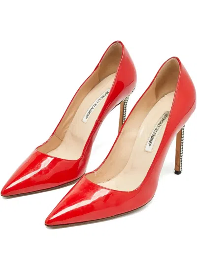 Pre-owned Manolo Blahnik Checkered Heeled Pumps
