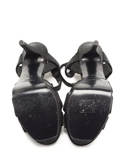 Pre-owned Saint Laurent 145mm Platform T-strap Sandals