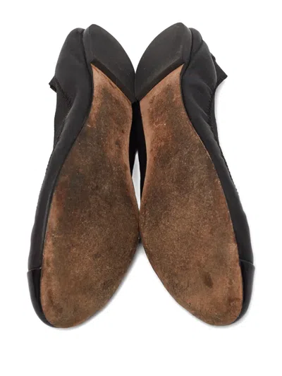 Pre-owned Tory Burch Patent Leather Emblem Flats