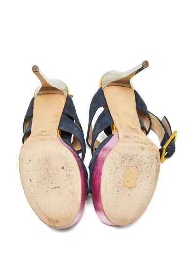 Pre-owned Giuseppe Zanotti Vintage  120mm Suede Platform Sandals