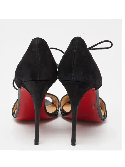 Pre-owned Christian Louboutin Laced Suede Sandals