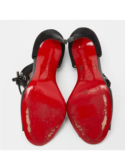 Pre-owned Christian Louboutin Laced Suede Sandals