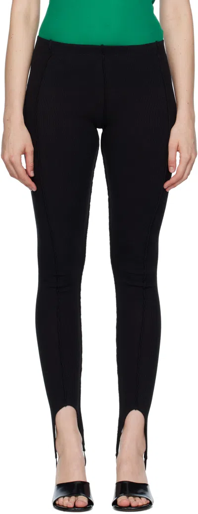 Baserange Sync Ribbed Stirrup Leggings In Black