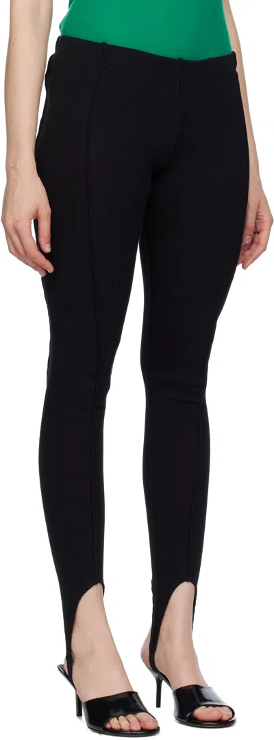 Baserange Sync Ribbed Stirrup Leggings In Black