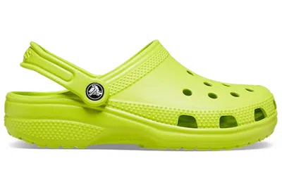 Crocs Unisex Classic Clogs In Neon Yellow In Yellow