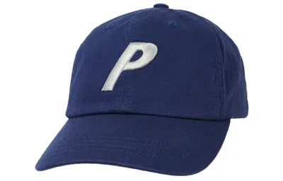 Palace P 6-panel Logo Cap 'navy' In Blue