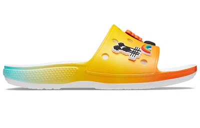 Crocs Free & Easy X Classic Slide 'sunset' In Yellow