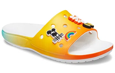 Crocs Free & Easy X Classic Slide 'sunset' In Yellow