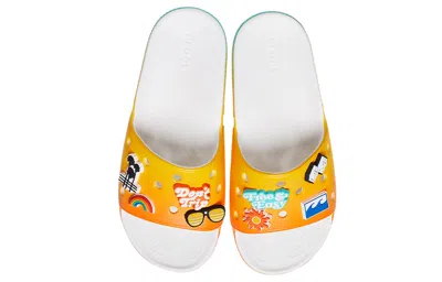 Crocs Free & Easy X Classic Slide 'sunset' In Yellow