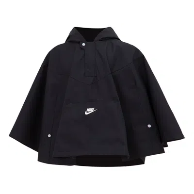 Nike (gs)  Sportswear Kids Pack Loose Waterproof Hooded Jacket Boy Girls Black In Black