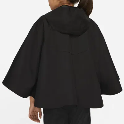 Nike (gs)  Sportswear Kids Pack Loose Waterproof Hooded Jacket Boy Girls Black In Black