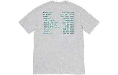Supreme Fw19 Week 1 New Shit Tee Alphabet Logo Short Sleeve Unisex Gray In White