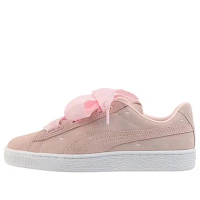 Puma Suede Heart Valentine Jr Pink In Multi