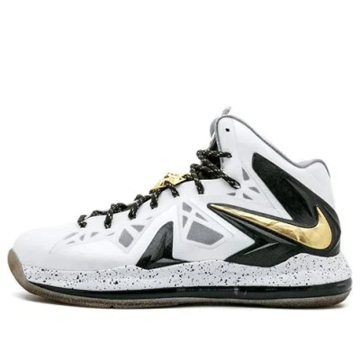 Nike Lebron 10 P.s. Elite+ 'white Gold Black' In White