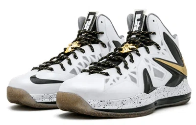 Nike Lebron 10 P.s. Elite+ 'white Gold Black' In White