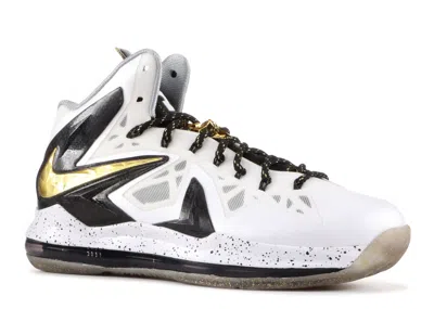 Nike Lebron 10 P.s. Elite+ 'white Gold Black' In White