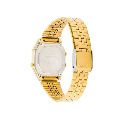 Casio Standard Vintage Dial Steel Link Band En Waterproof Unisex Mens Gold Digital