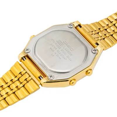 Casio Standard Vintage Dial Steel Link Band En Waterproof Unisex Mens Gold Digital