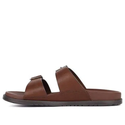 Ugg Wainscott Buckle Slide Slipper Red In Brown