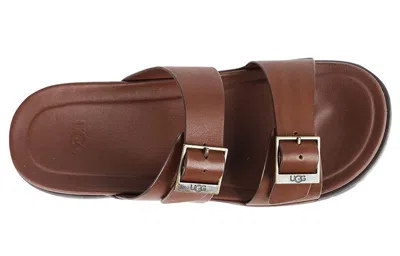 Ugg Wainscott Buckle Slide Slipper Red In Brown