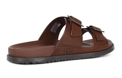 Ugg Wainscott Buckle Slide Slipper Red In Brown
