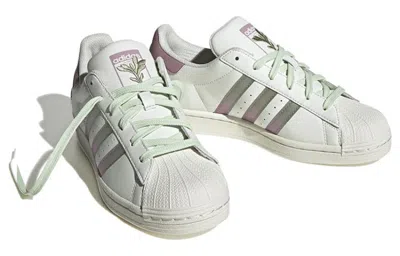 Adidas Originals (wmns) Adidas Superstar Shoes 'magic Mauve' In White