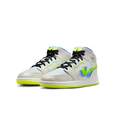 Air Jordan (gs)  1 Mid Se 'warped Swoosh'