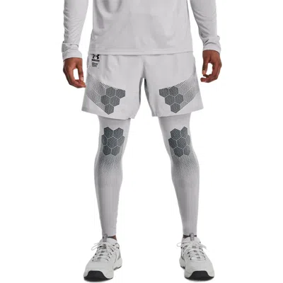 Under Armour Armourprint Woven Shorts 'white Grey' In Gray