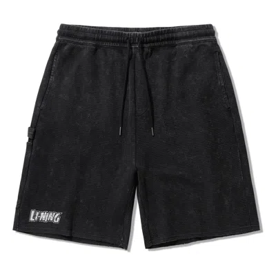 Li-ning Graphic Knit Shorts 'black' In Black