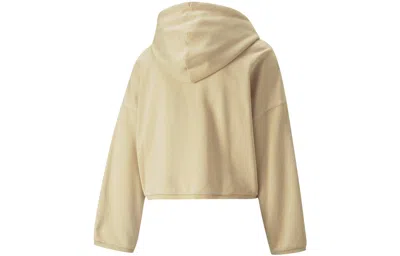 Puma (wmns)  Re.gen Cropped Hoodie 'yellow' In Neutral