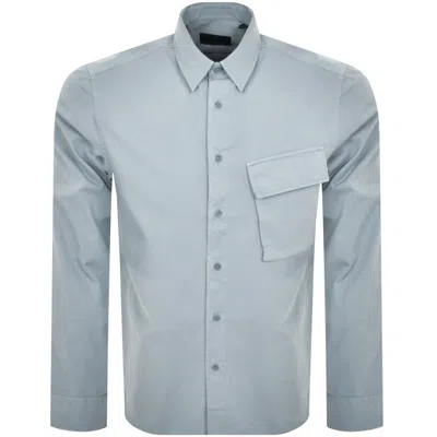 Belstaff Scale Long Sleeved Shirt Blue In Blue