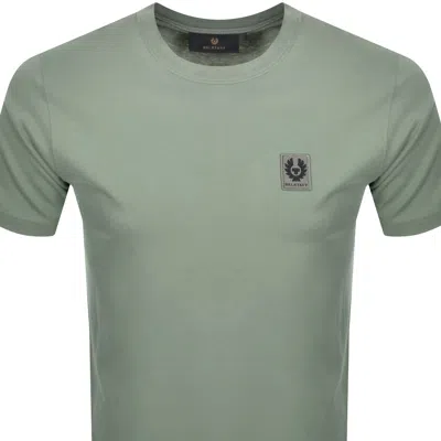Belstaff Short Sleeve Logo T Shirt Sage Green In Green