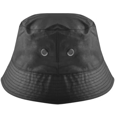 Belstaff Waxed Cotton Bucket Hat Black