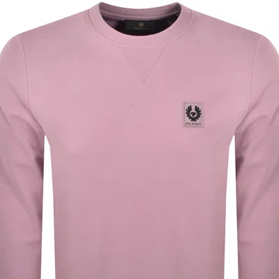 Belstaff Crew Neck Sweatshirt Pink In Pink