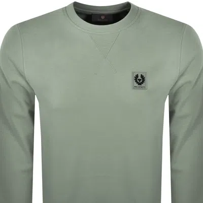 Belstaff Crew Neck Sweatshirt Green In Green