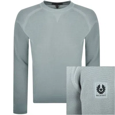 Belstaff Guide Crew Neck Jumper Blue In Blue