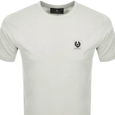 Belstaff Short Sleeve Logo T Shirt Silver Birch