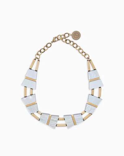 Giorgio Armani Metal And Resin Choker Necklace