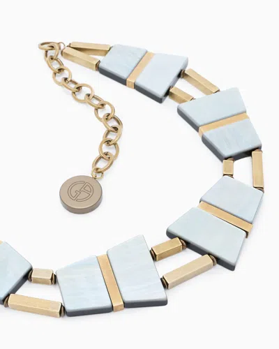 Giorgio Armani Metal And Resin Choker Necklace