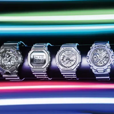 Casio G-shock Digital-analog 'silver' In Metallic