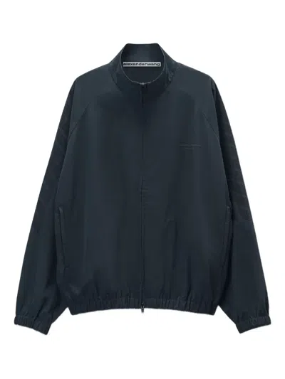 Alexander Wang Logo Track Jacket In Blue