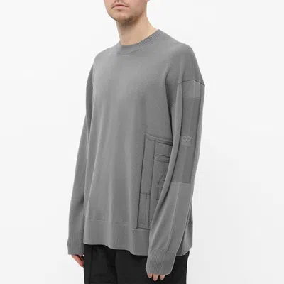 A-cold-wall* Intarsia Logo Knit Sweaters 'grey' In Gray