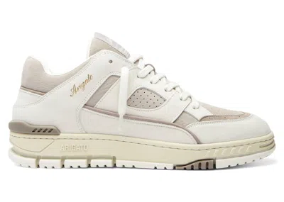 Pre-owned Axel Arigato Men's  Area Lo Sneakers In Taupe/off White In Multi