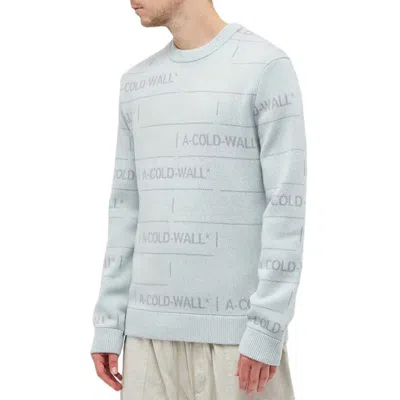 A-cold-wall* Chain Jacquard Knit Sweater In Blue