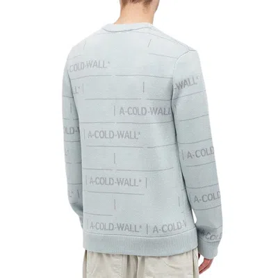 A-cold-wall* Chain Jacquard Knit Sweater In Blue