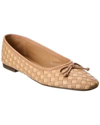 Schutz Arissa Woven Leather Flat In Black