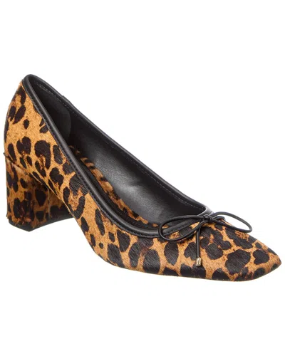 Schutz Arissa Block Leather Pump In Animal Print