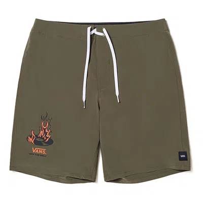 Vans Okeh Fire Record Shorts 'green Orange' In Green