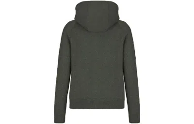 Dior Men's  Ss22 Cashmere Blend Knit Material Hooded Sports Olive In Gray