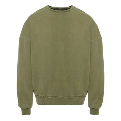 Pre-owned Haider Ackermann Men's  Perth Raw Edge Sweater In Khaki In Brown